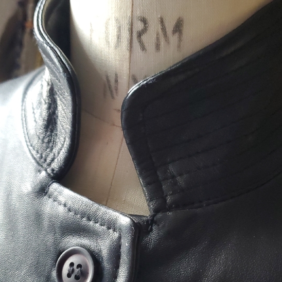 Muubaa Black Leather Jacket for Women - Picture 7 of 10